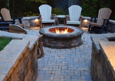 outdoor fireplace installation
